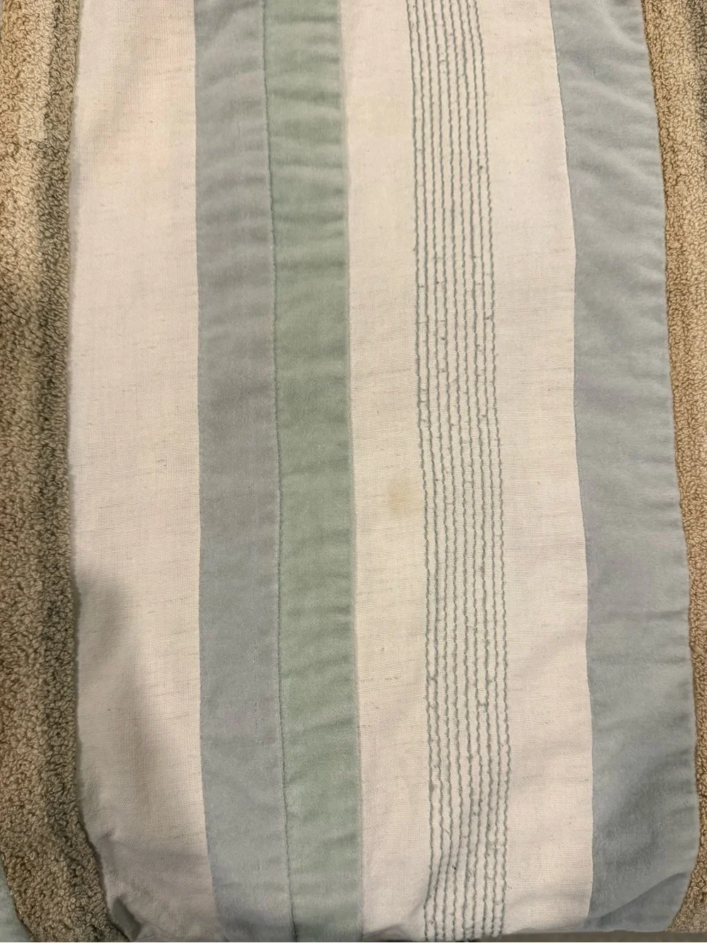 Pier 1 Stripe Pillow Cover in Cream, Sage & Light Blue(4 total)